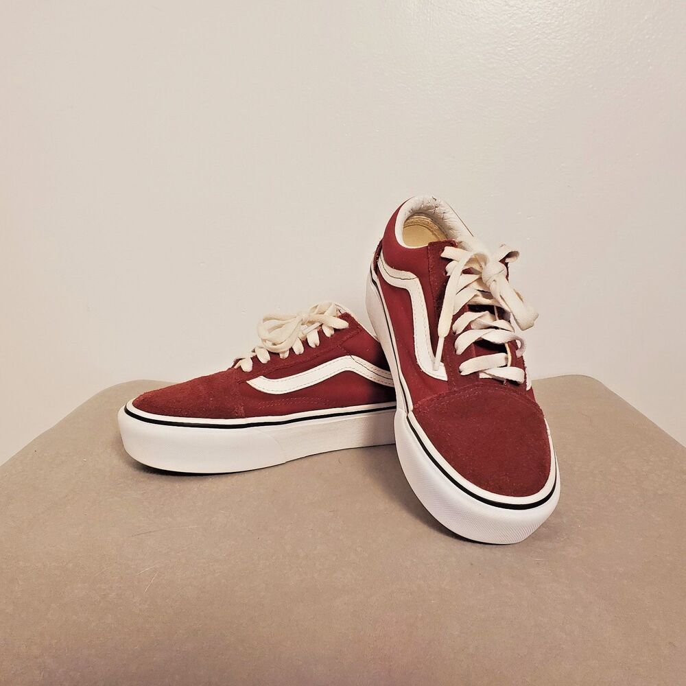 Vans Old Skool Unisex Burgundy Sneakers US Size Mens 5.0/Womens 6.5